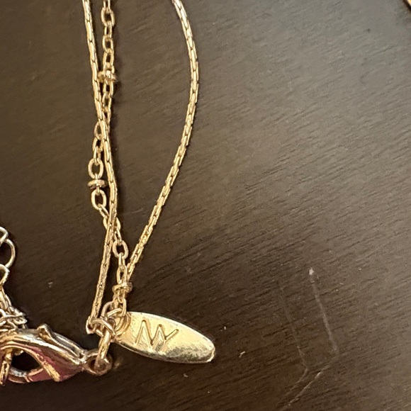 New York & Company Red and Gold Multi-Layer Necklace - Picture 2 of 5